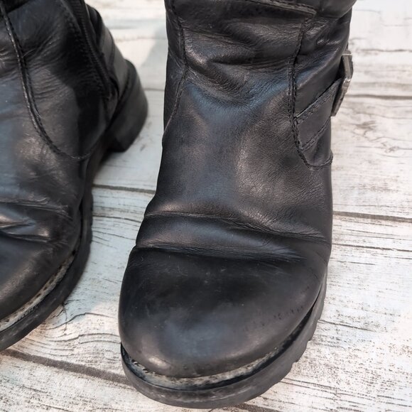 Harley-Davidson Black Leather Engineer Motorcycle Boots – Men’s Size 8 - Picture 2 of 11